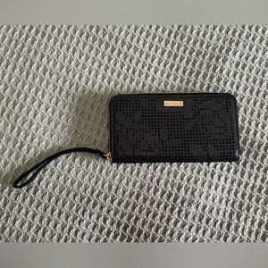 Kate Spade black phone holding cutout wristlet